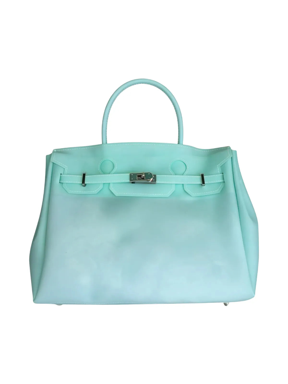 Aqua Jelly Firkin Bag – Clear Y2K Tote | Jellova