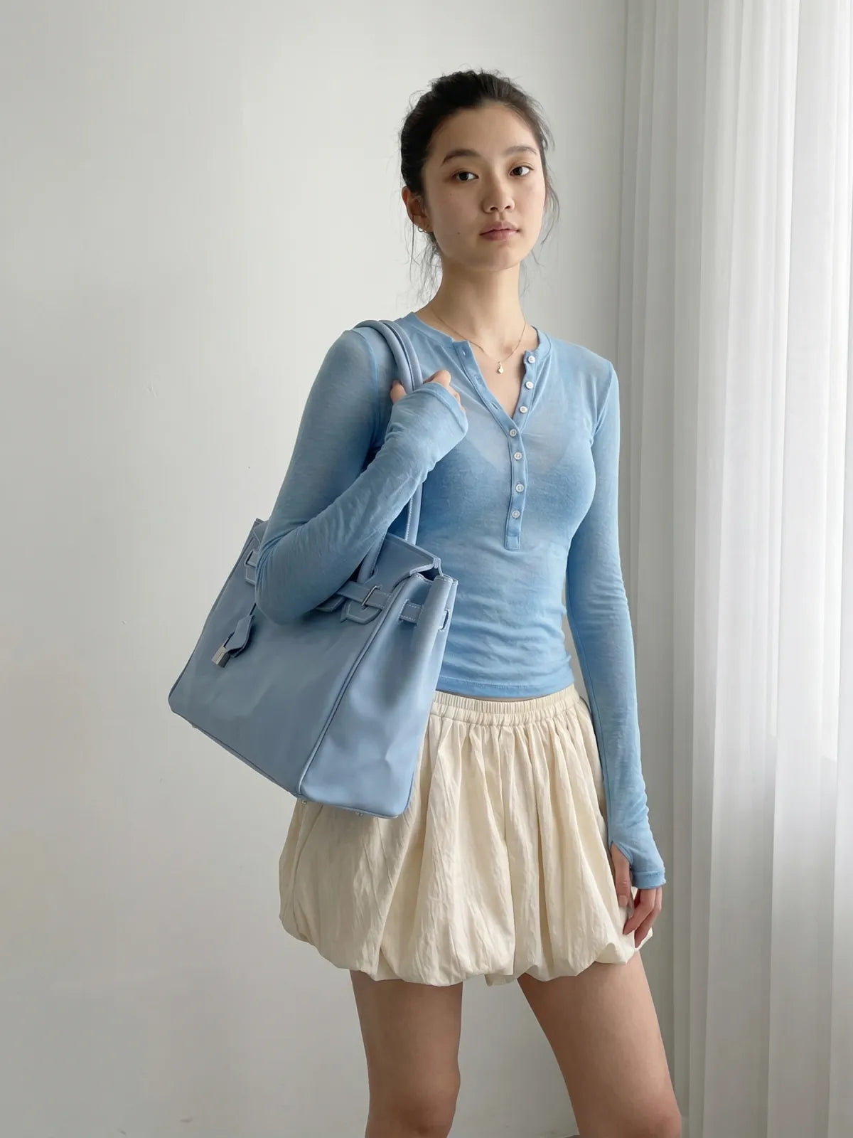 Baby Blue Jelly Mood Bag – Large