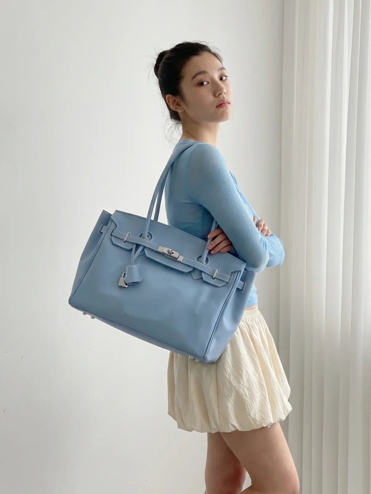 Baby Blue Jelly Mood Bag – Large