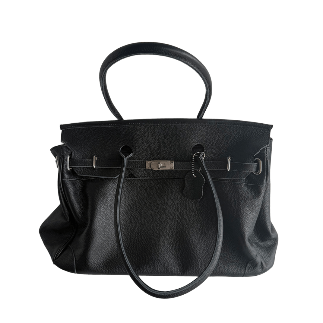 Black Leather jellyFirkin Bag 