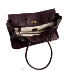 burgundy leather firkin bag fits 16 inch laptop