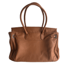 Chestnut Brown Leather Firkin Bag
