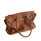 Chestnut Brown Leather Firkin Bag