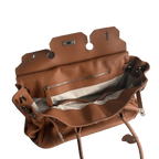 Chestnut Brown Leather Firkin Bag