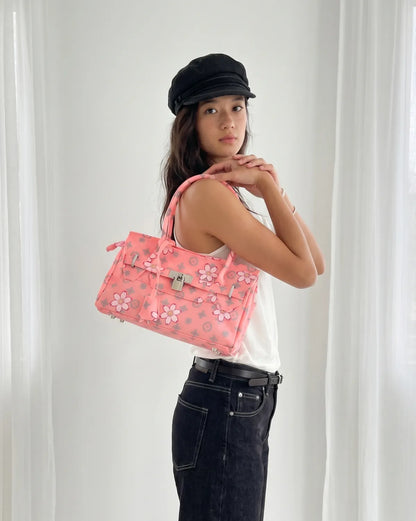 Coral Jelly Shoulder Firkin Bag – Medium