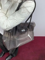 Croc Jelly Firkin Bag – Clear Grey Crocodile Tote