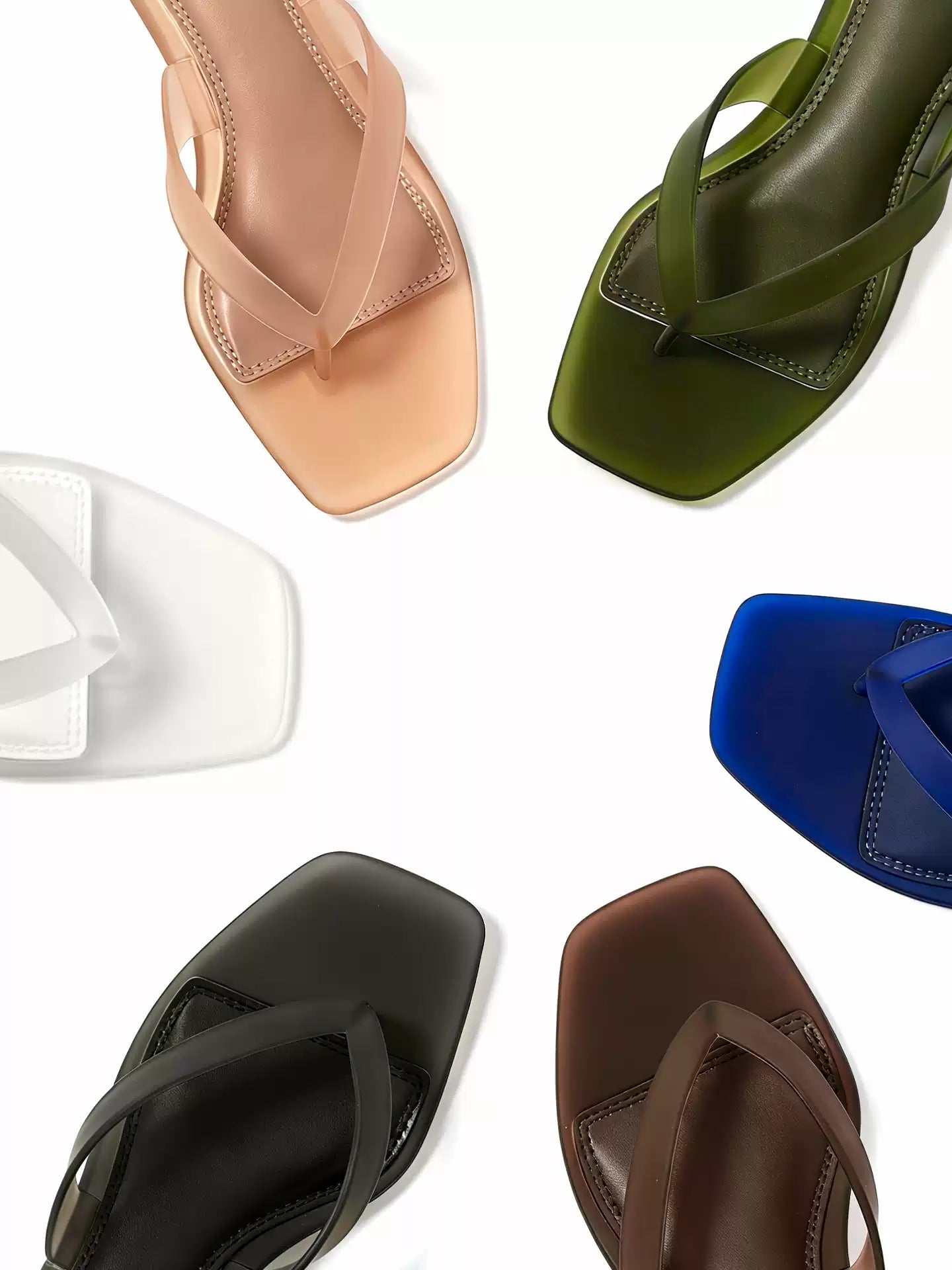 Jelly Kitten Heel Thong Sandals — 8 Colors