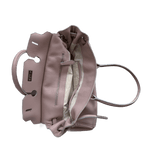 Mauve Leather Firkin Bag