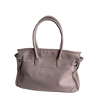 Mauve Leather Firkin Bag