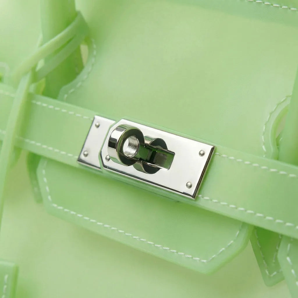 Neon Green Y2K Candy Jelly Mood Bag – Medium (Chaos Energy)