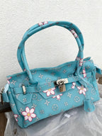 Sky Blue Jelly Shoulder Firkin Bag – Medium
