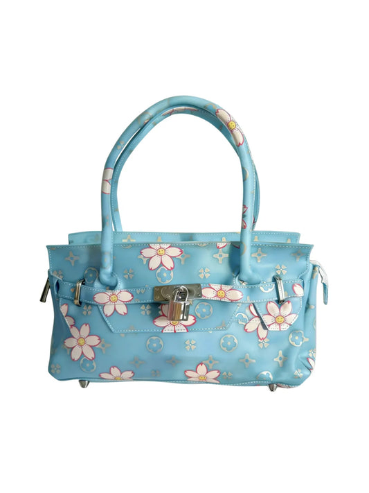 Sky Blue Jelly Shoulder Firkin Bag – Medium