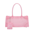 Studded Jelly Firkin Shoulder Bag