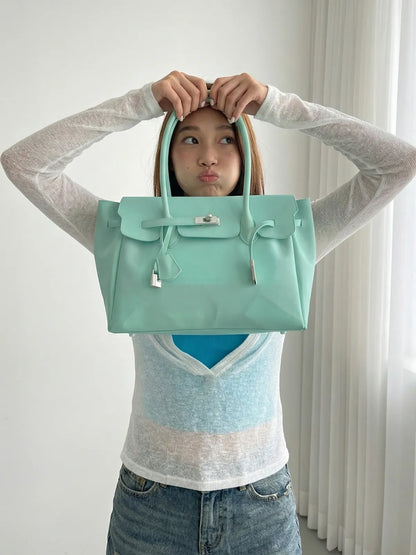 Teal Jelly Mood Bag – Medium (Y2K Cool Girl Energy)