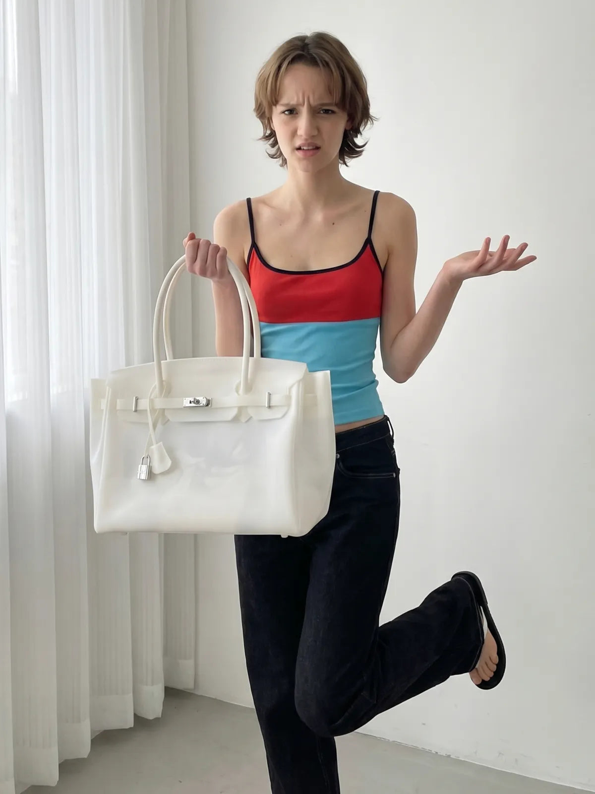 White Jelly Firkin Bag 40 - Y2K Candy Bag