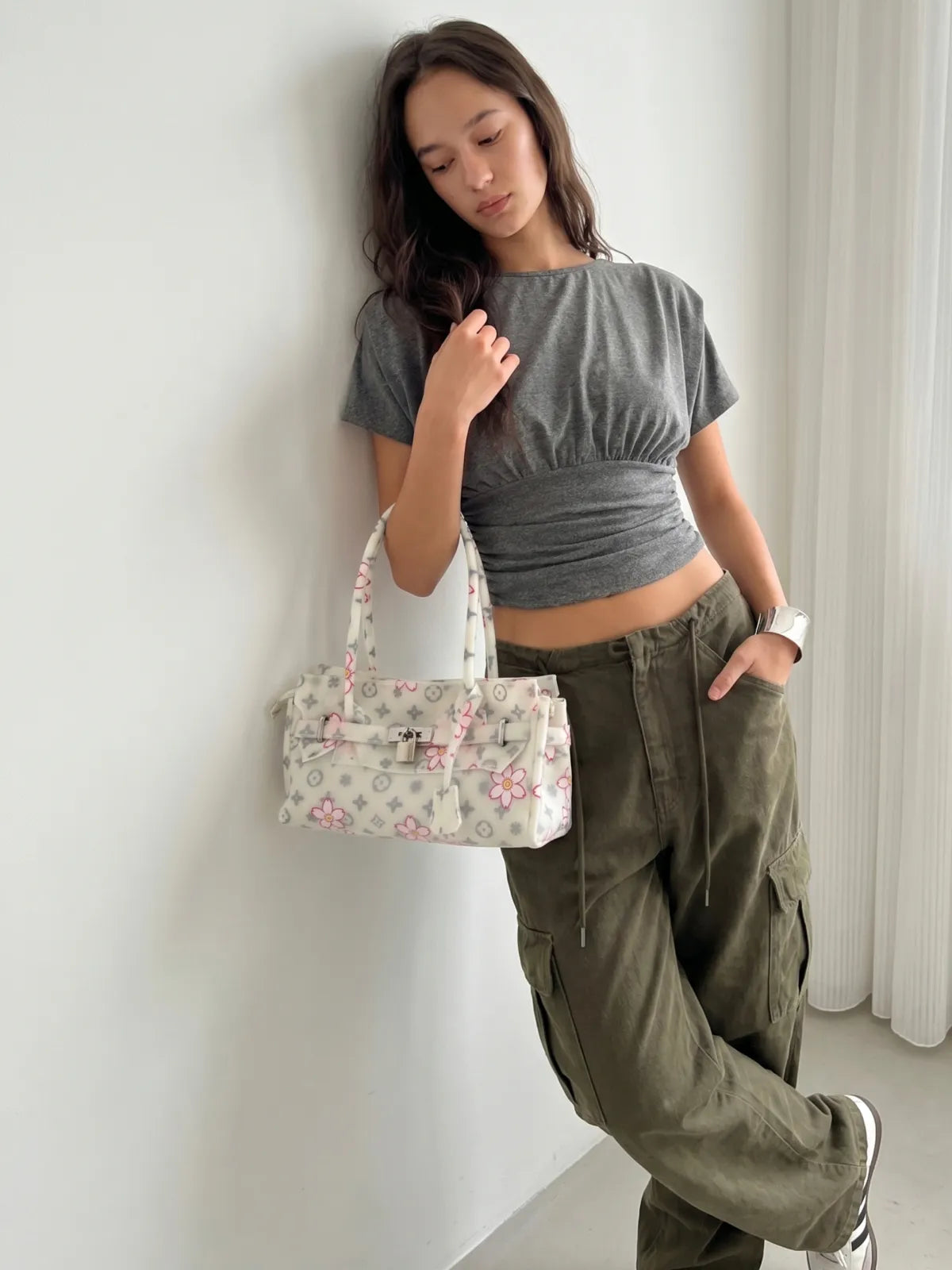 White Jelly Shoulder Firkin Bag – Medium