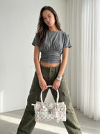 White Jelly Shoulder Firkin Bag – Medium