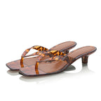 Jelly Kitten Heel Thong Sandals — 8 Colors
